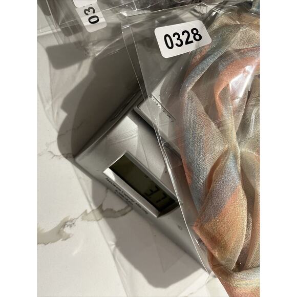 Rainbow Fabric Fashion Belt Bead Chain Sparkle Striped Pastel Whimsical 70s Glam - Picture 7 of 7